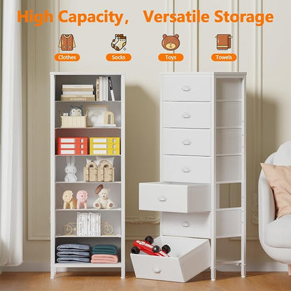 Furnulem White Tall Dresser for Bedroom - Image 4