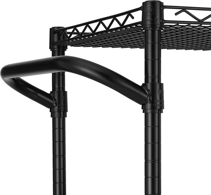 Finnhomy 3 Tier Heavy Duty Commercial Grade Utility Cart, Wire Rolling Cart - Image 7