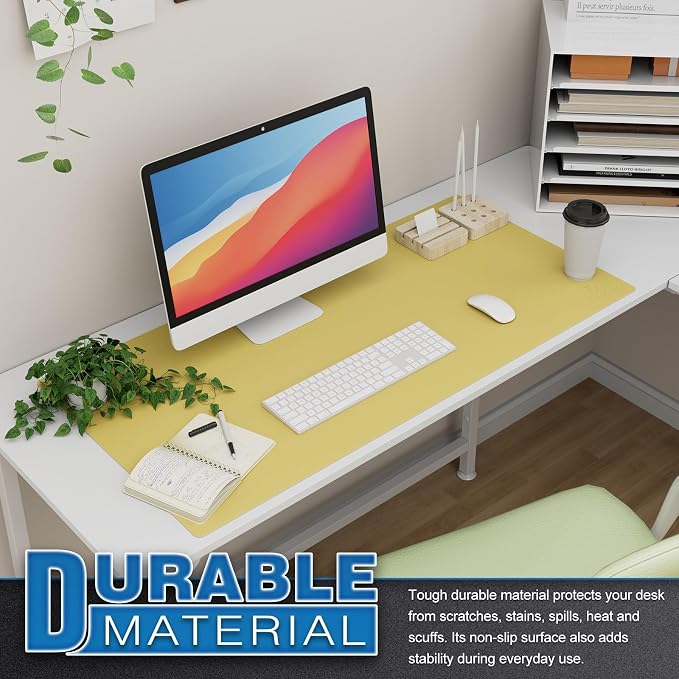 K KNODEL Large Office Leather Desk Mat, Mouse and Keyboard Pad, Computer and - Image 5