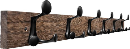 SKOLOO 36-Inch Wood Burnt Coat Rack Wall Mount by SKOLOO