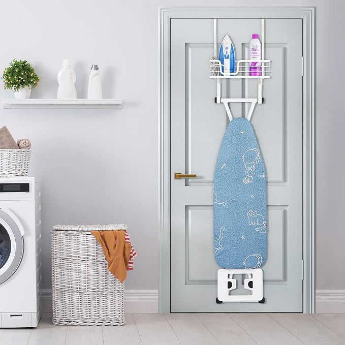 KES Ironing Board Hanger Over The Door, T-Leg Holder, - Image 7