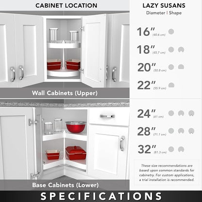 Rev-A-Shelf 2 Tier Pie-Cut Lazy Susan - Image 5
