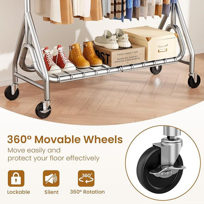 Double Rods Clothing Rack, Heavy Duty Clothes Rack - Image 6