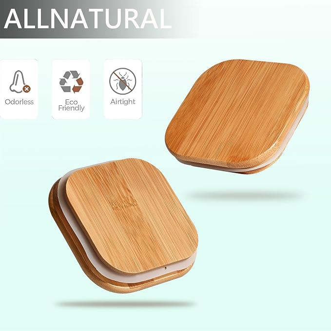 Food Storage Containers with Airtight Bamboo Lids Set of 5, Glass Canisters - Image 6