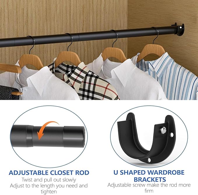 Closet Rod, 17 to 68 Inch Closet Rods - Image 3