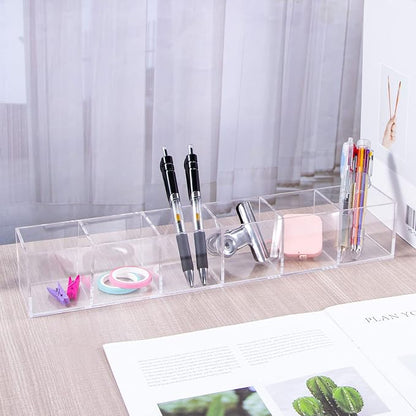 dedoot Clear Drawer Organizer, 6 Compartments Acrylic Organizer Durable Plastic - Image 4