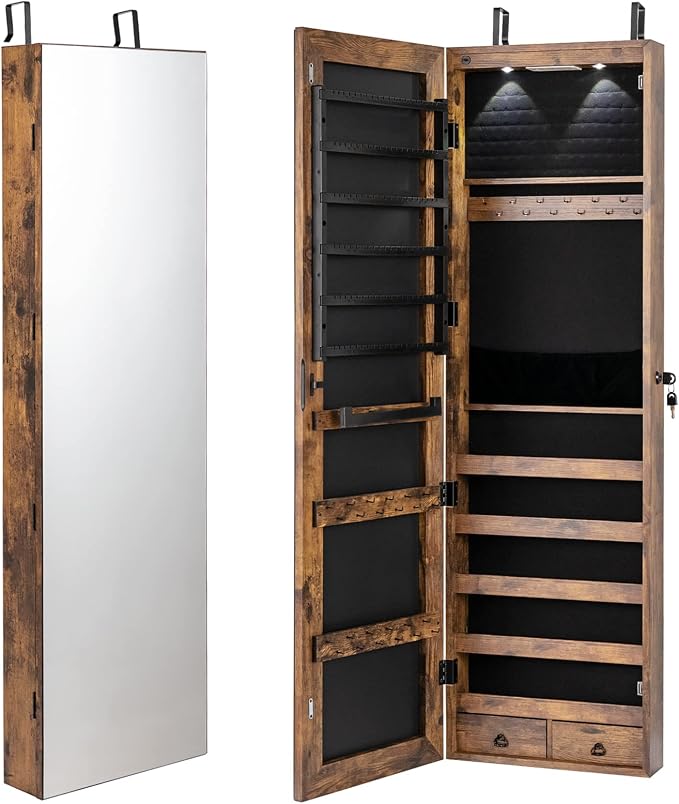 Giantex Wall Door Mounted Jewelry Armoire Cabinet - Image 8