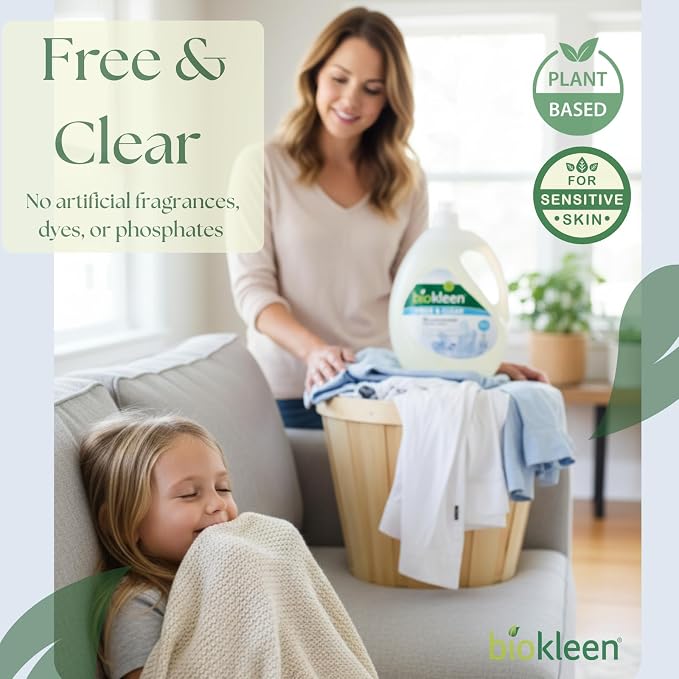 Biokleen Free & Clear Natural 3X Concentrated Liquid Laundry Detergent - Image 5