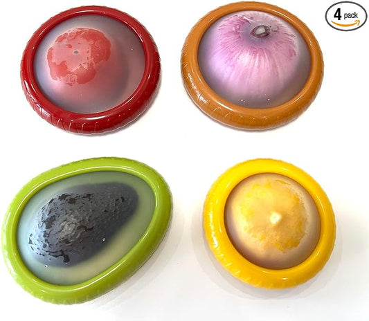 4PC Silicone Fruit and Vegetable Storage Containers Set by halteoly