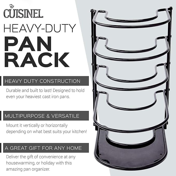 Cuisinel Heavy Duty Pots and Pans Organizer Rack - Image 4