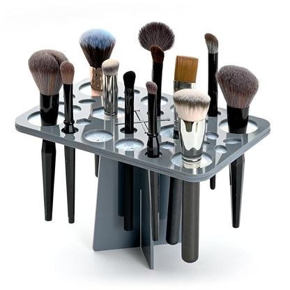 Brush Drying Rack, Brushes Dryer, Collapsible 28 Slot Acrylic Brush Holder - Image 2