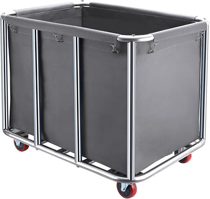 Commercial Laundry Cart with Wheels, 400L Large Industrial Laundry Cart by SOUTHHELP