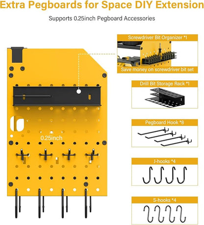 JUNNUJ Large Pegboard Power Tool Organizer - Image 3