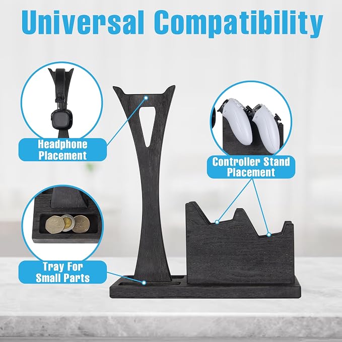 Gamer Gifts for Men Teenage Boy Controller Holder & Headphone Stand, Stylish - Image 5