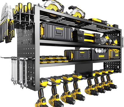 Large Power Tool Organizer Wall Mount, 4 Layer Garage Storage Cordless Tool by Unknown