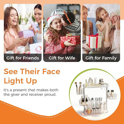 Rotating Makeup Vanity Organizer, Bathroom Countertop Cosmetic Skin Care Storage - Image 6