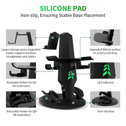 G-STORY Charging Dock for Quest 3/Quest 3S/Quest 2 VR Headset and Controllers - Image 6