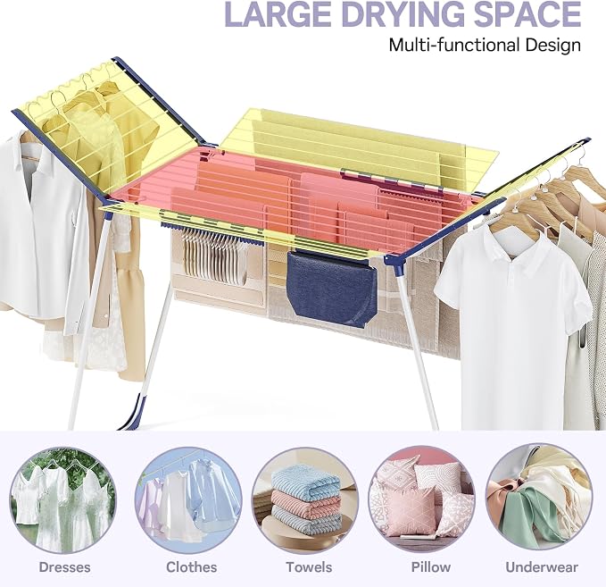 APEXCHASER Clothes Drying Rack Foldable - Image 6