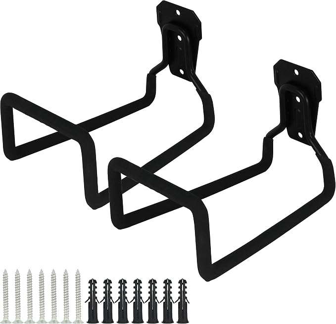 PHYEX 2 Pack Garden Hose Holder Wall Mount, Metal Hanger by PHYEX