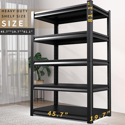 81" H Garage Shelving Heavy Duty Storage Shelves Adjustable Garage Shelves 5 - Image 2