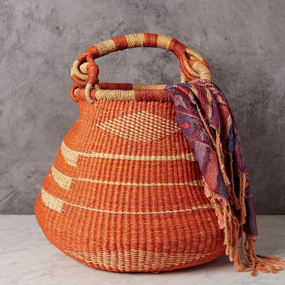 Home & Kitchen Decor, Wicker Basket, Picnic Basket, Living Room Basket by AfricainaBasket