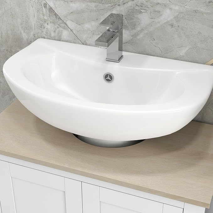 kleankin Pedestal Sink Storage Cabinet, Under Sink Cabinet - Image 9