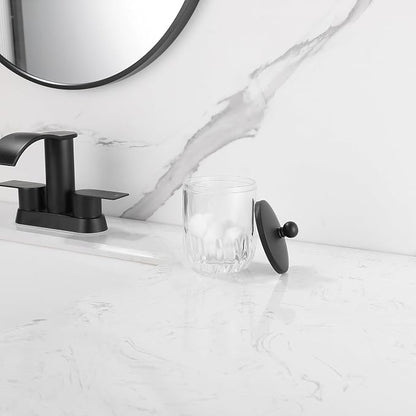 Glass Jar with Metal Lid for Bathroom Organization, Q Tips, and Small - Image 9