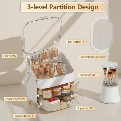 Makeup Organizer Countertop & Makeup Brush Holder - Image 2
