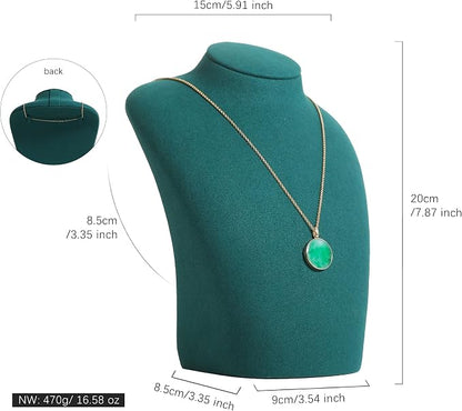 GemeShou Green necklace hanger jewelry organizer, Velvet jewelry stand necklace - Image 5