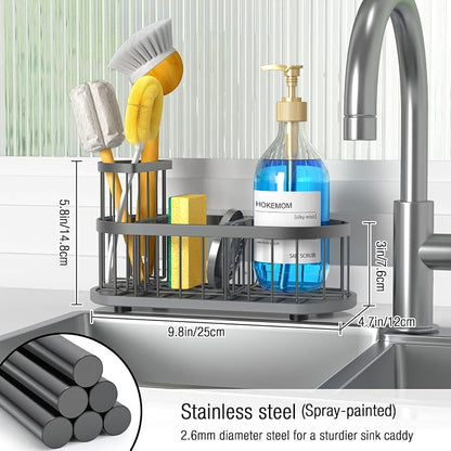 Kitchen Sink Organizer with Sponge Holder & Brush Holder - Image 7