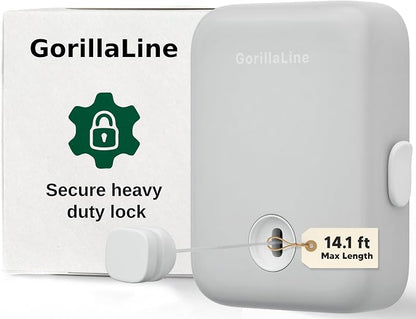 GorillaLine Retractable Clothesline, Indoor and Outdoor, Heavy Duty Wall by GorillaLine