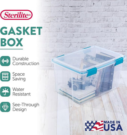 Sterilite 12-Pack Gasket Box, Weather-Resistant Storage Bins - Image 3
