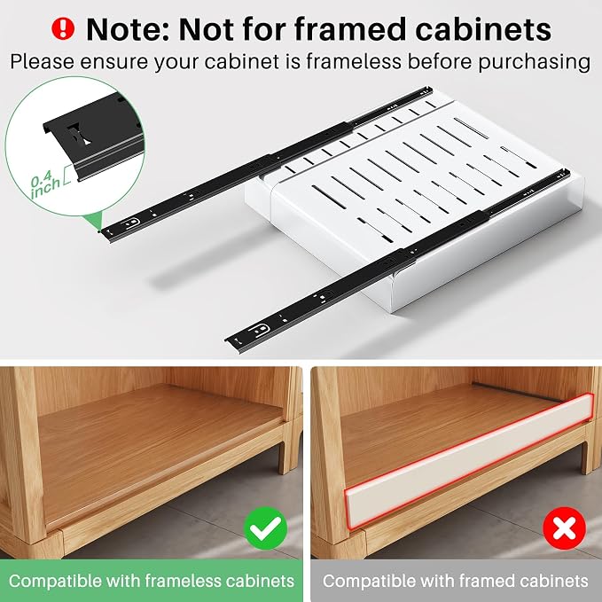 Kitstorack Pull out Cabinet Organizer, Expandable Heavy Duty Slide out Drawers - Image 3