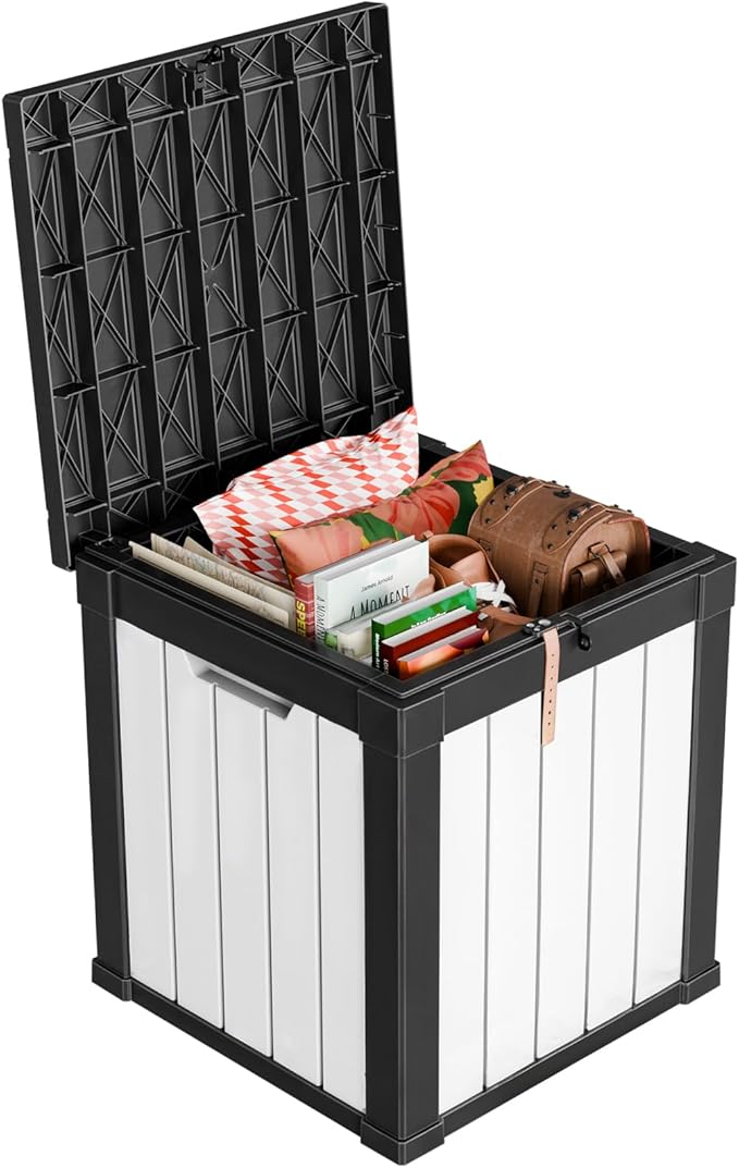 50 Gallon Resin Deck Box, Lockable Outdoor Storage Box by OutdoorLivingPerfected