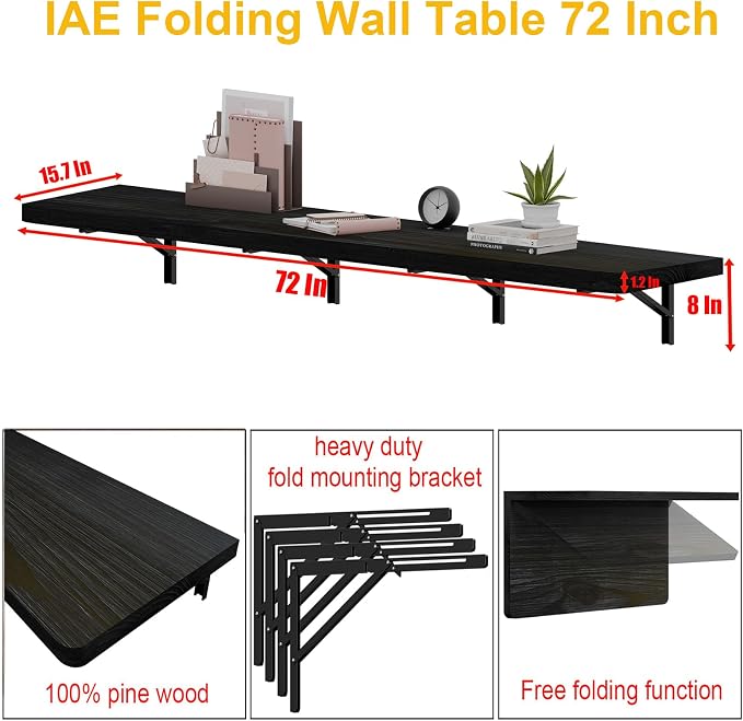 IAE Wall Mounted Folding Table - Image 4