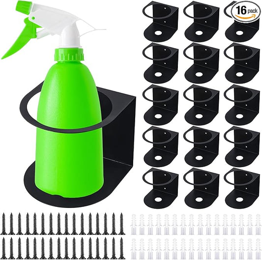 Gerrii 16 Pcs Spray Bottle Holder Wall Mount Bottle Organizer Spray Can Holder by Gerrii