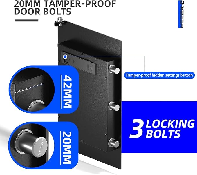 XDeer Biometric Safe Box, Quick-Access Security Safe Box - Image 6