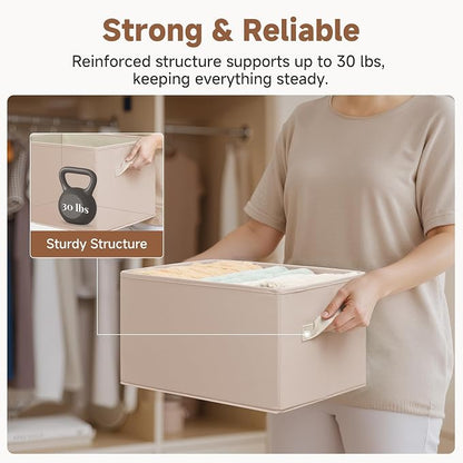 StorageWorks Storage Baskets for Shelves, Foldable Fabric Closet Storage Bins - Image 5
