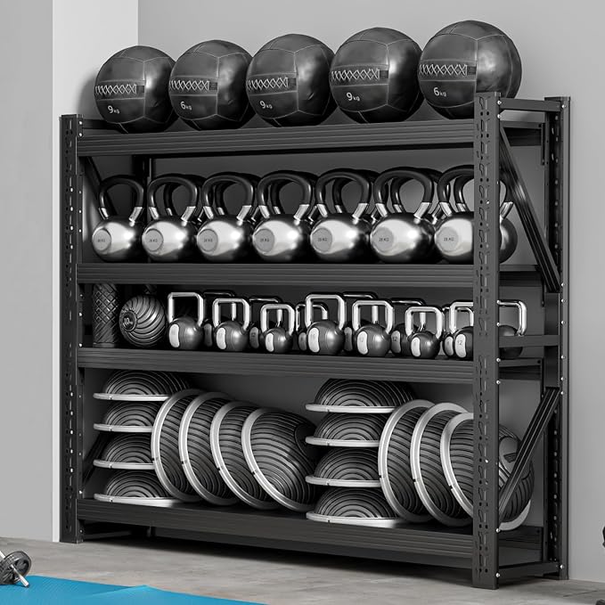 60" W Garage Shelving, 4-Tier Heavy Duty Storage Shelves Unit by Unknown
