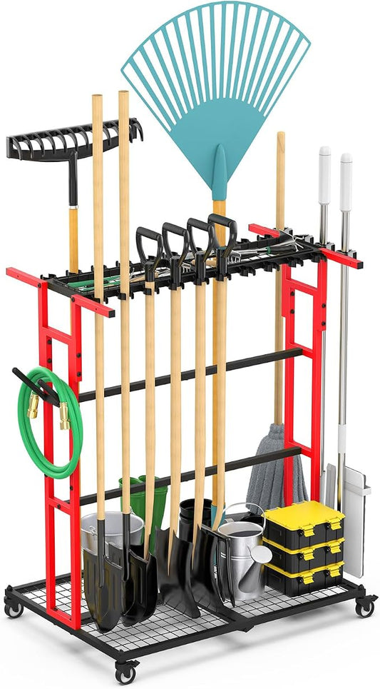 CCCEI Garage Organization with Wheels, Outdoor Gargen Yard Shed Tools Organizer by CCCEI