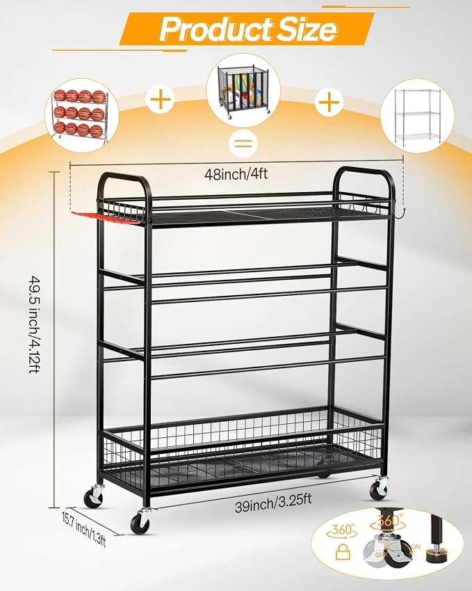 Garage Sports Equipment Organizer - Image 2