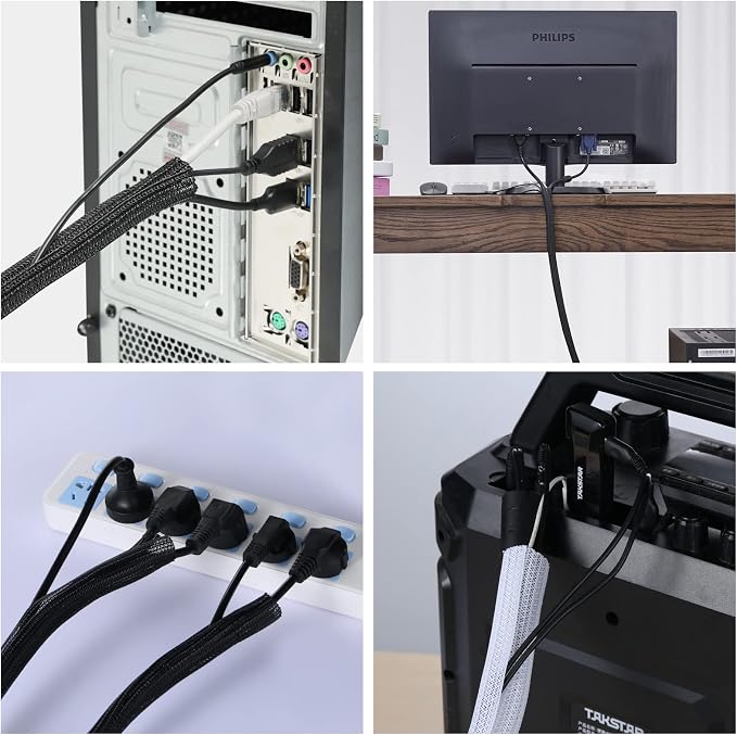 AGPTEK Cable Sleeve Cover, 10ft - Image 5