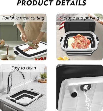 8L/16L BBQ Prep Tub with Cutting Board, Lid & Complimentary Mitts/Gloves – - Image 6