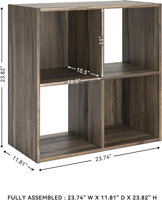 Signature Design by Ashley Shallifer 4 Cube Storage Organizer or Bookcase - Image 3