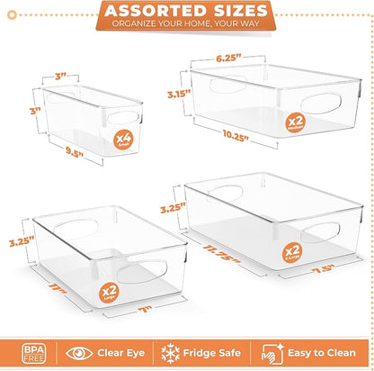 Sorbus Clear Plastic Storage Bins - Image 3