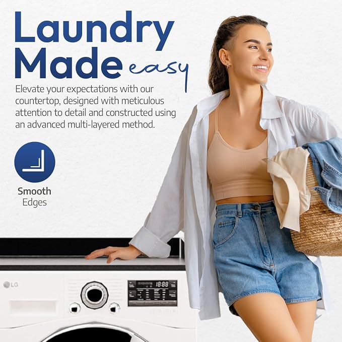 OfficeSimpli Washer Dryer Countertop, Made in USA, Non-Slip Pads, Laundry Room - Image 7