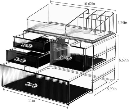 ZHIAI Stackable Storage Drawer, Acrylic Organizer, Cosmetic Organizer - Image 6