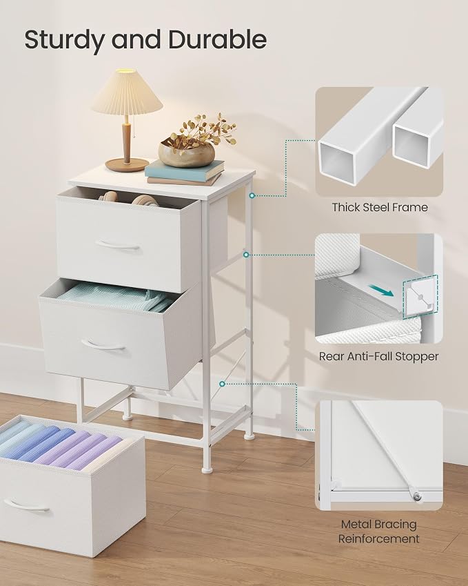 SONGMICS Dresser for Bedroom, Chest of Drawers, 3 Non-Woven Fabric Drawers - Image 6