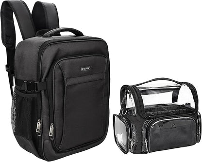 Relavel Professional Makeup Case Makeup Backpack and Clear Makeup Brush Case by Relavel