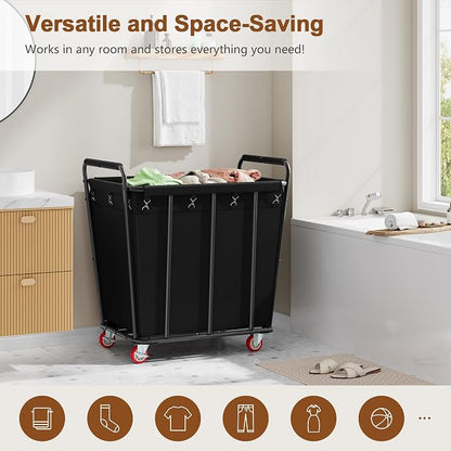 Hoctieon Large Laundry Cart - Image 6
